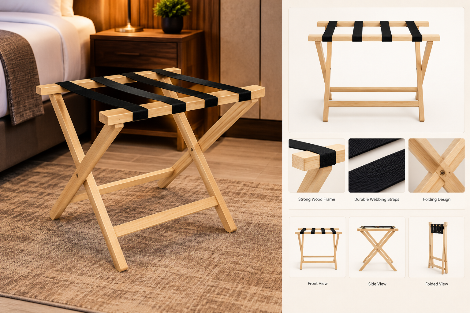 Premium Hotel Suitcase Stands