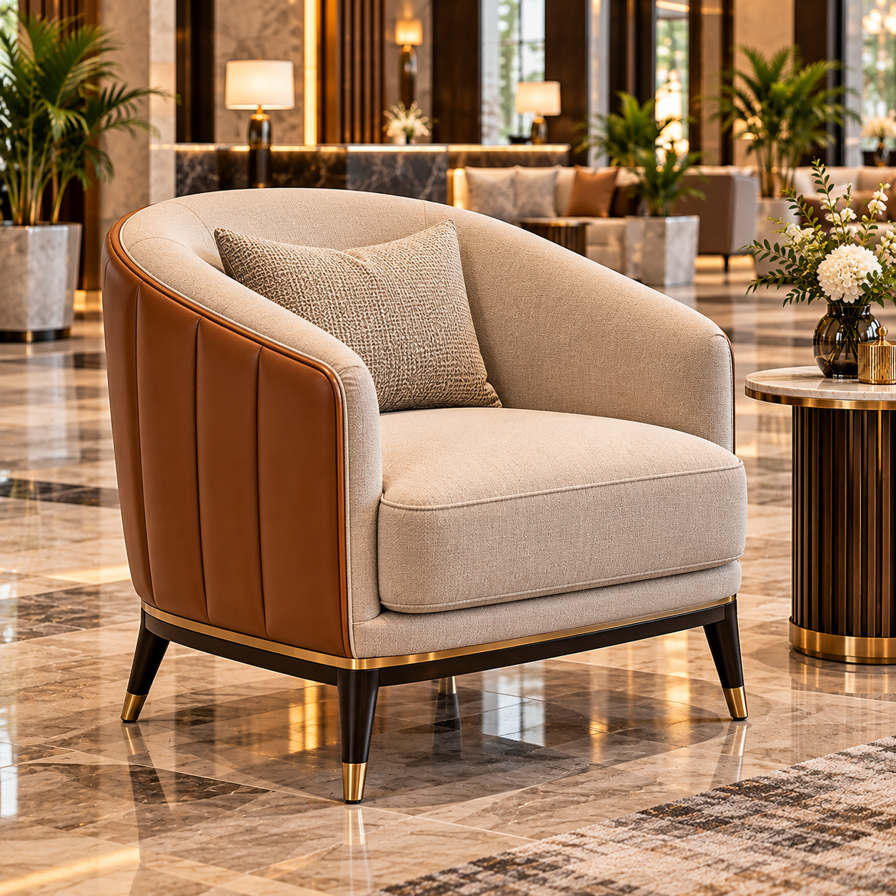Hotel Lobby Lounge Chair