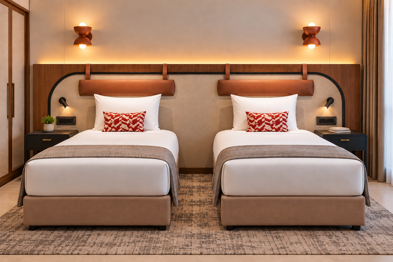 Superior Room Bed and Headboard