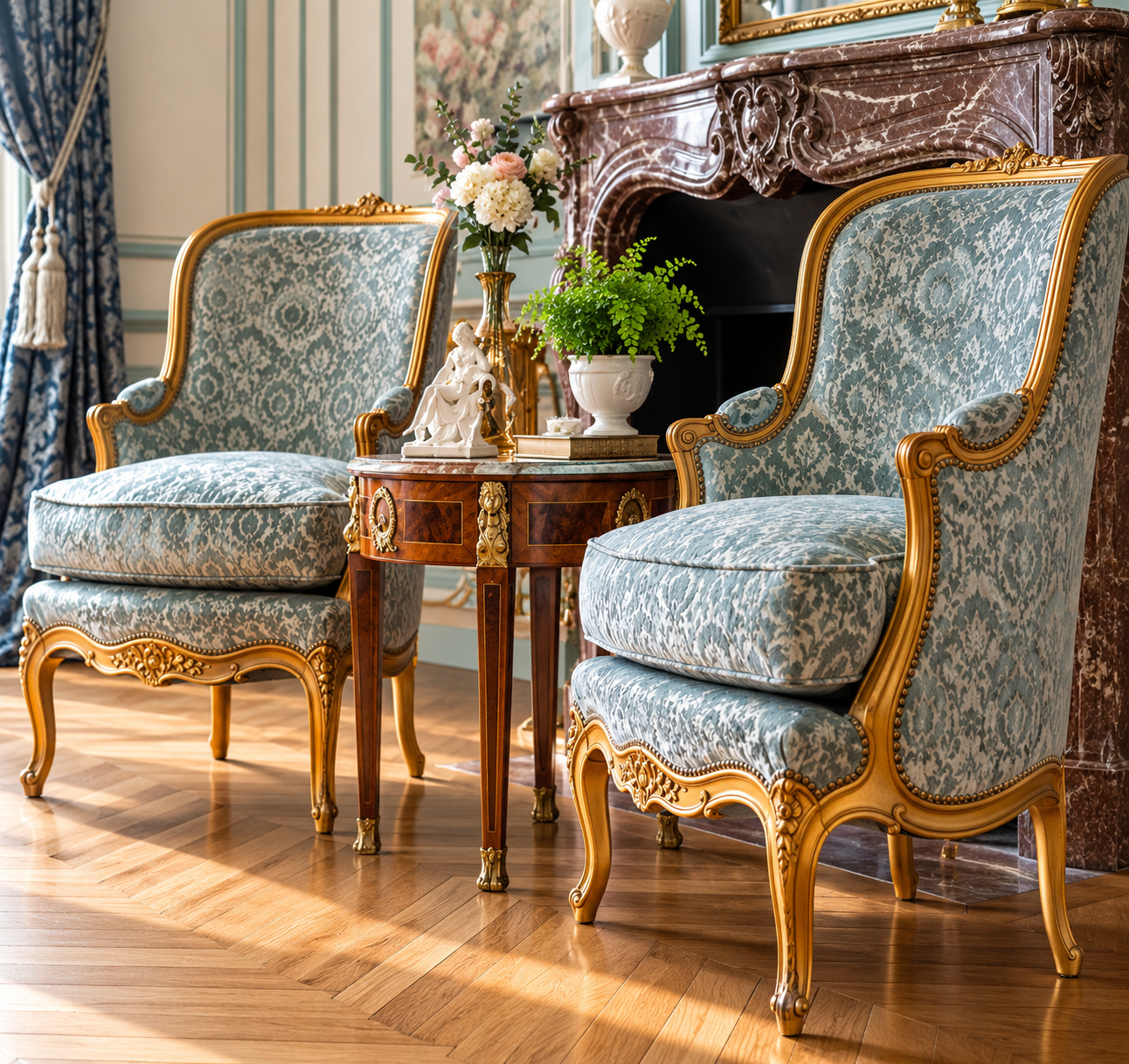 Wooden Hotel Table and Chair