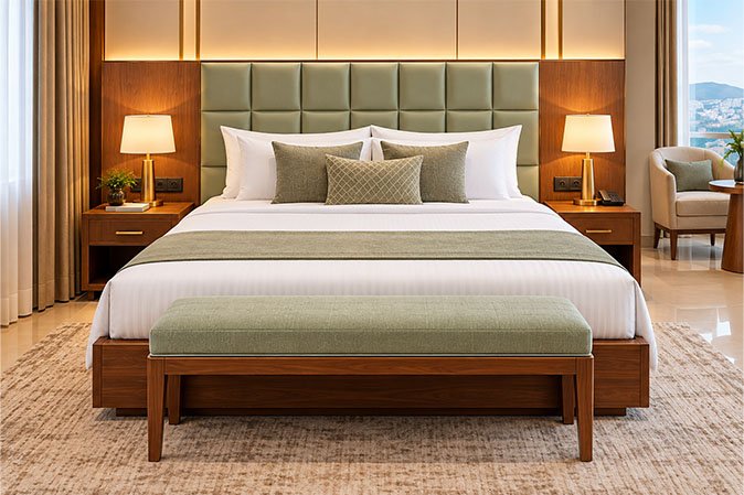 Deluxe Bed & Headboard