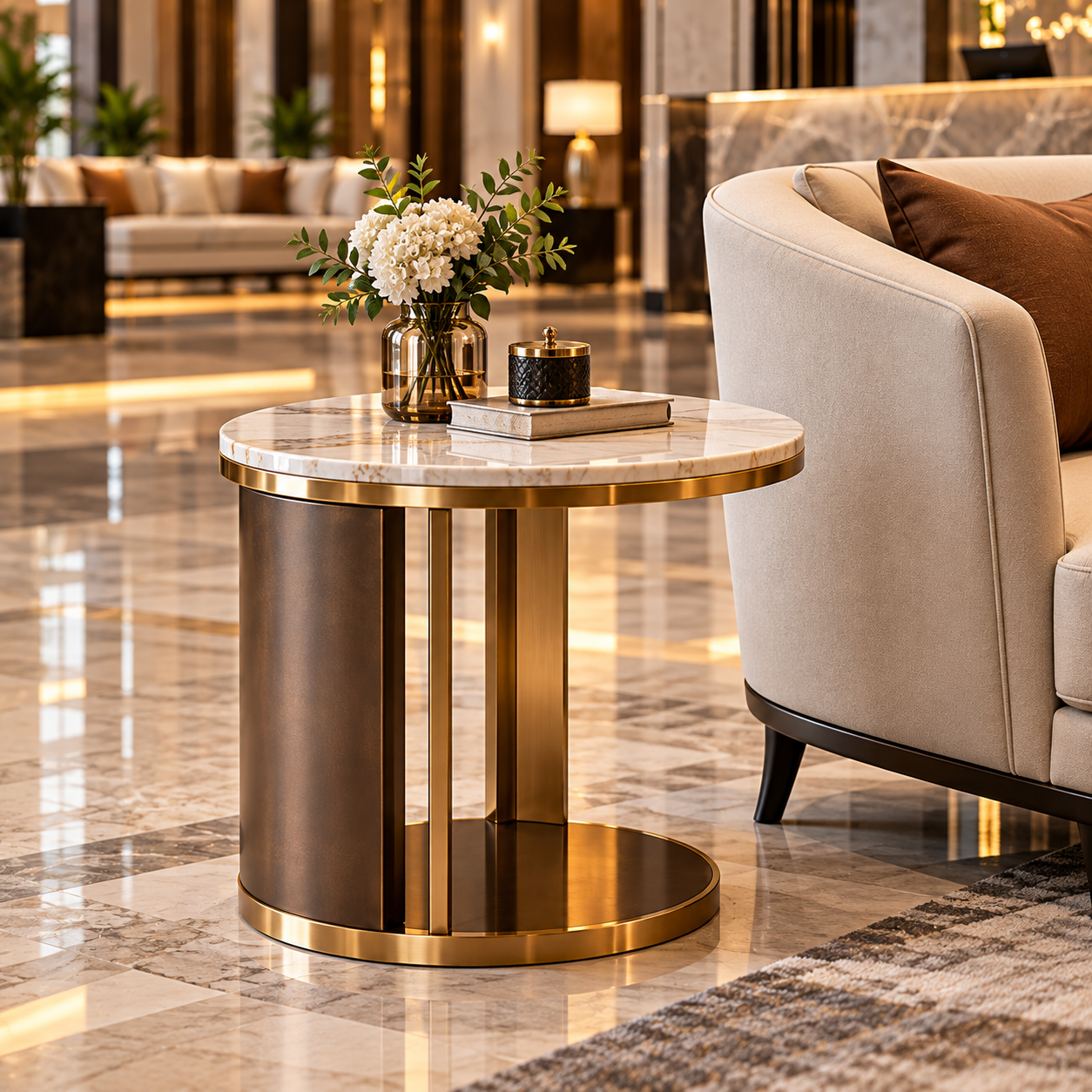 Hotel Lobby Side Table