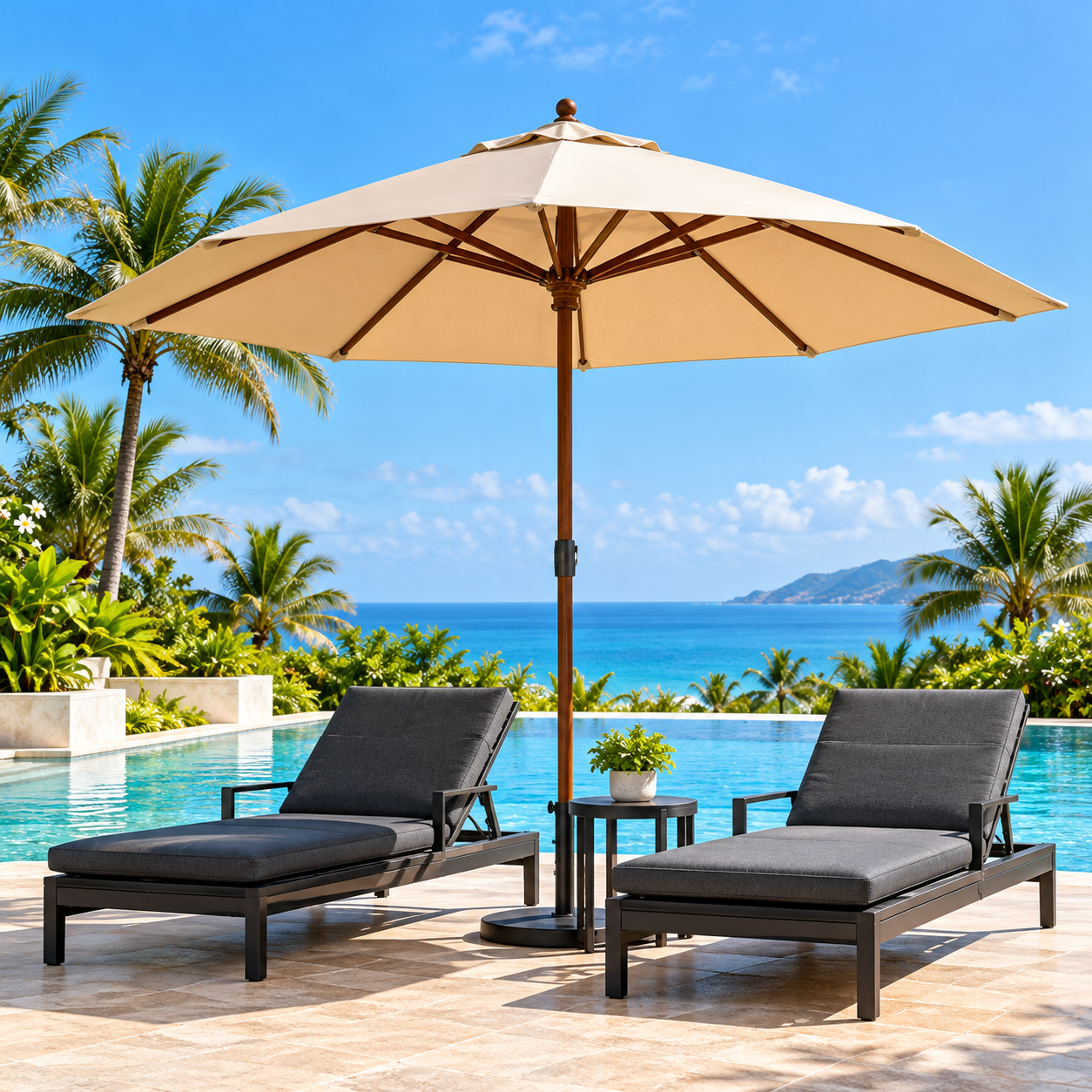 Poolside Side Tables and Accessories